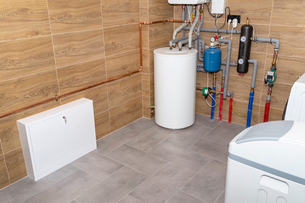 Residential water heater and plumbing system installed in Rialto